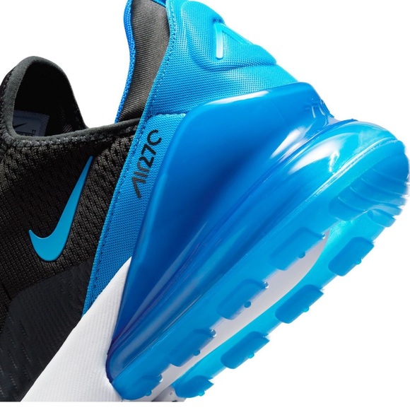 Nike Men’s Air Max 270 Size 10 Anthracite/Blue Black EUC Sneakers - Picture 8 of 11